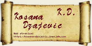 Kosana Džajević vizit kartica